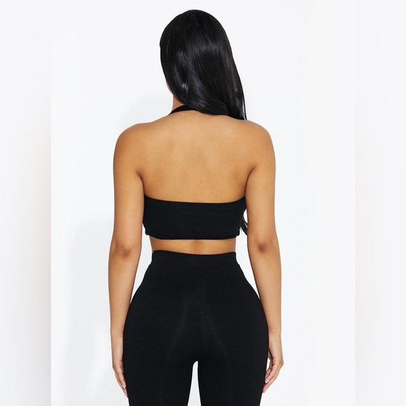 Naked Wardrobe The NW Halter Vibes Crop Top - Picture 2 of 4